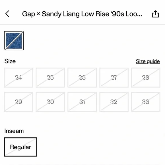 Sandy Liang x GAP Low Rise 90's Loose
Carpenter Jeans Size 31R - Picture 4 of 5